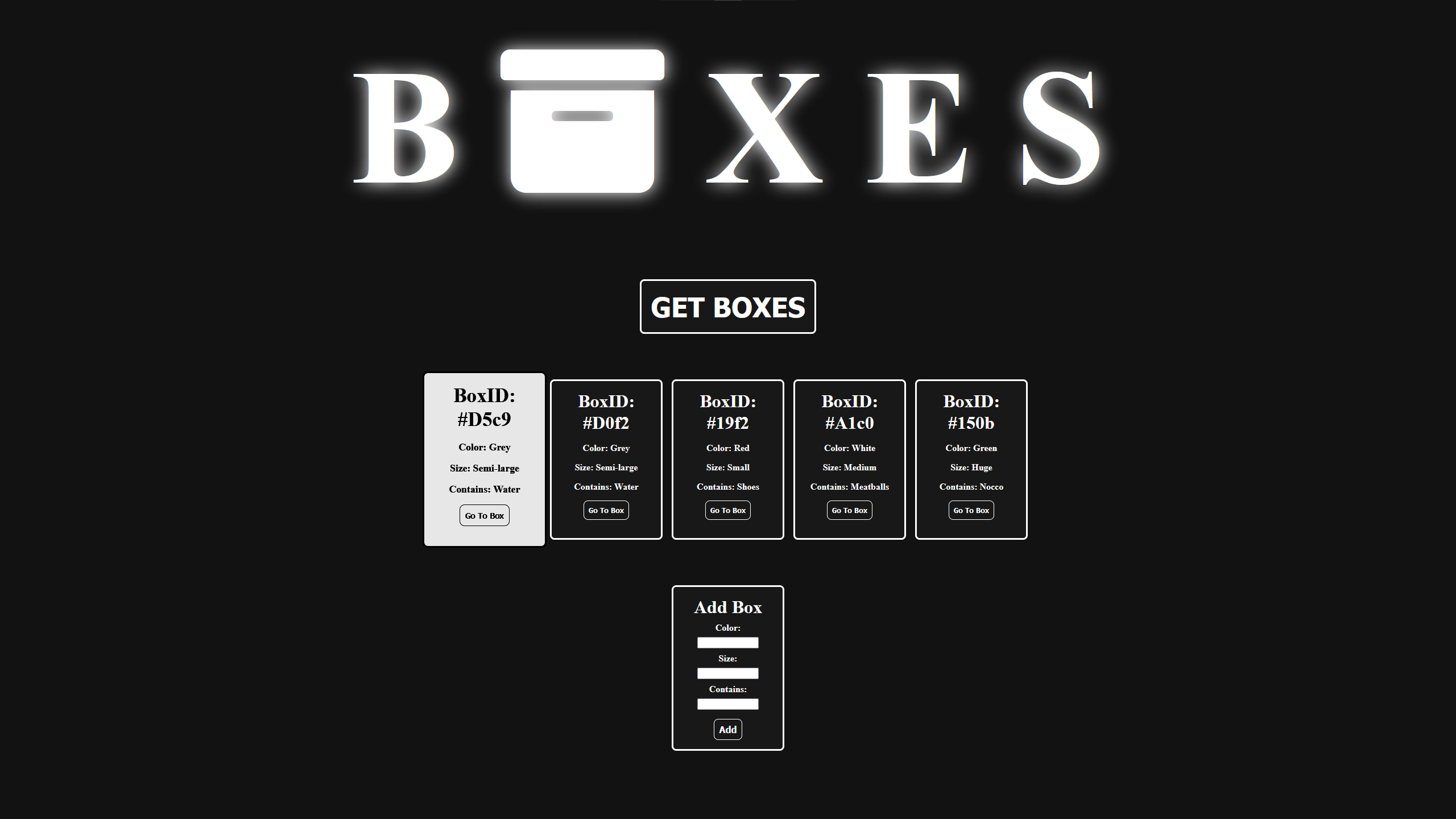 Boxes